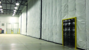 Move-able insulated curtain warehouse wall with InsulWall